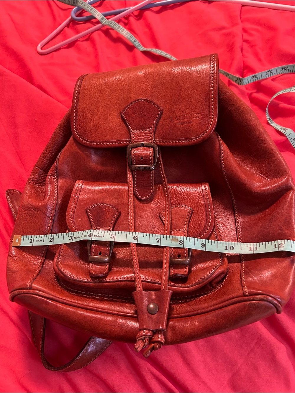 Italian Vintage Leather Backpack - Picture 11 of 11